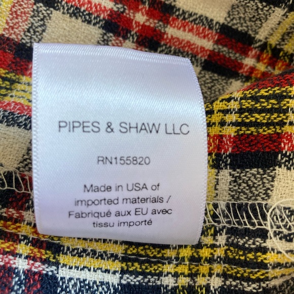 Veronica Beard Corinne Plaid Button-Up Shirt Dress Gray Yellow Red Size 4 - Picture 14 of 14